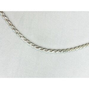Sterling Silver Braided 30" Chain SIS Italy .925 Necklace
